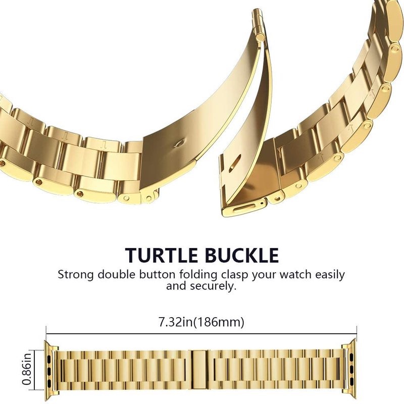 Dây Đeo Bằng Thép Không Gỉ 45mm 44mm 38mm 42mm 41mm 40mm Cho iWatch series 7 / 6 / SE / 5 / 4 / 3 / 2