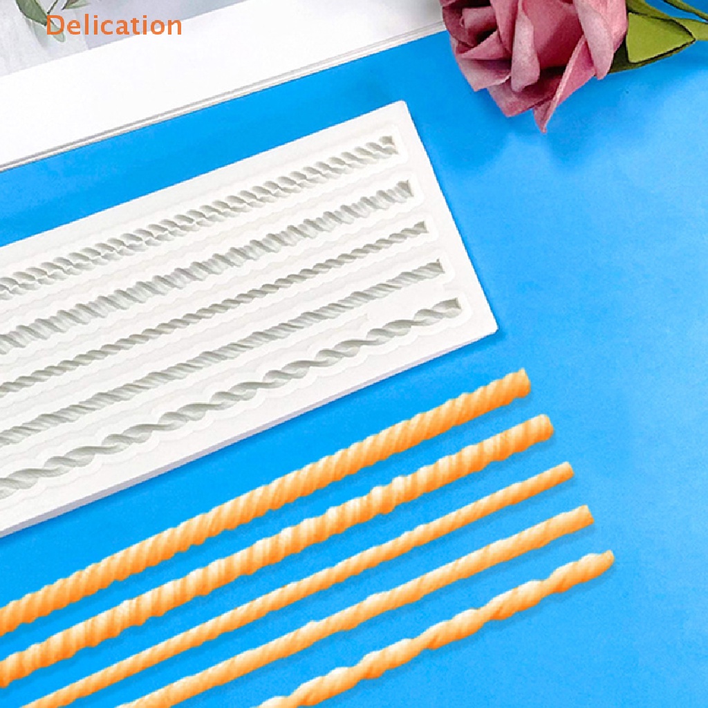 Khuôn Silicone Tạo Hình Dây Bện Trang Trí Bánh DIY