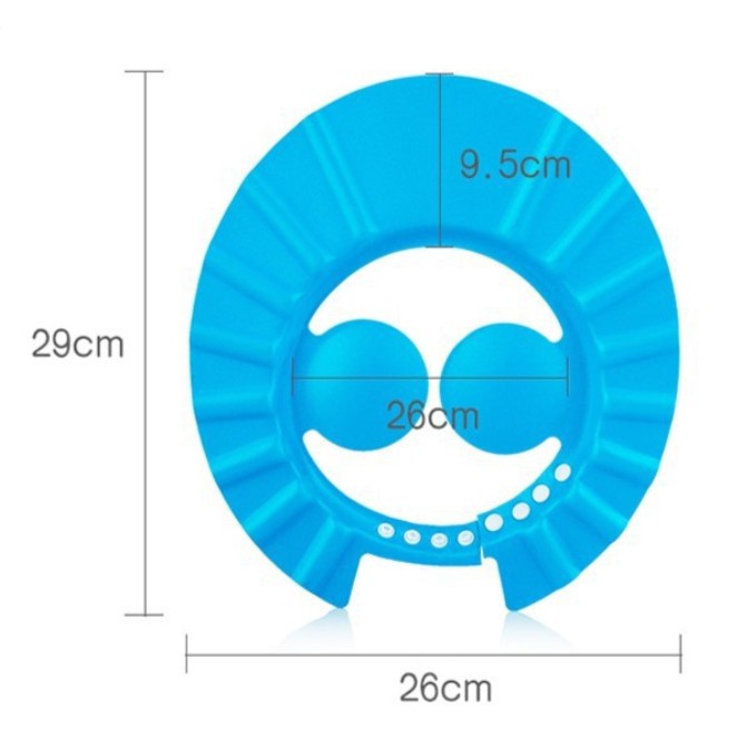 [NÓN TẮM] Mũ chắn nước gội đầu, cắt tóc có vành che tai cho bé
