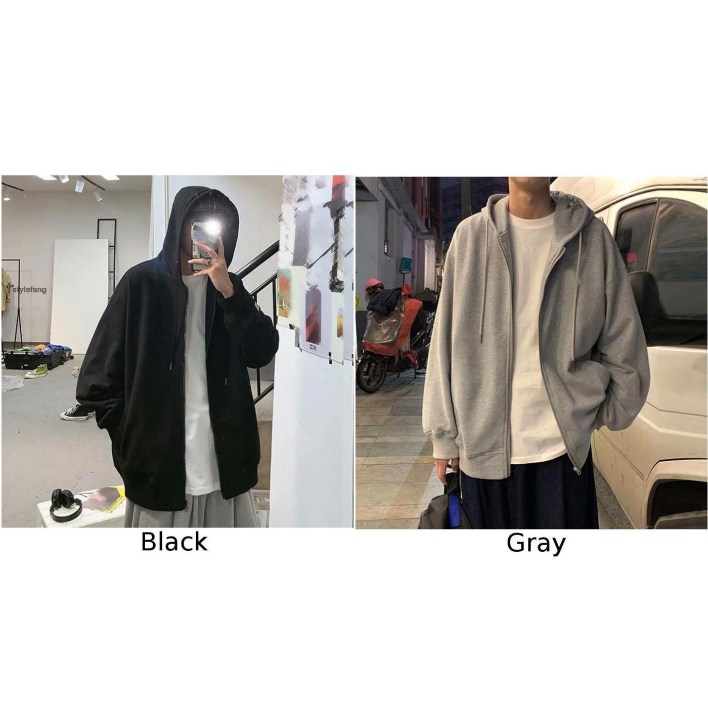 Áo hoodie tay dài khóa kéo ấm áp dành cho nam | BigBuy360 - bigbuy360.vn