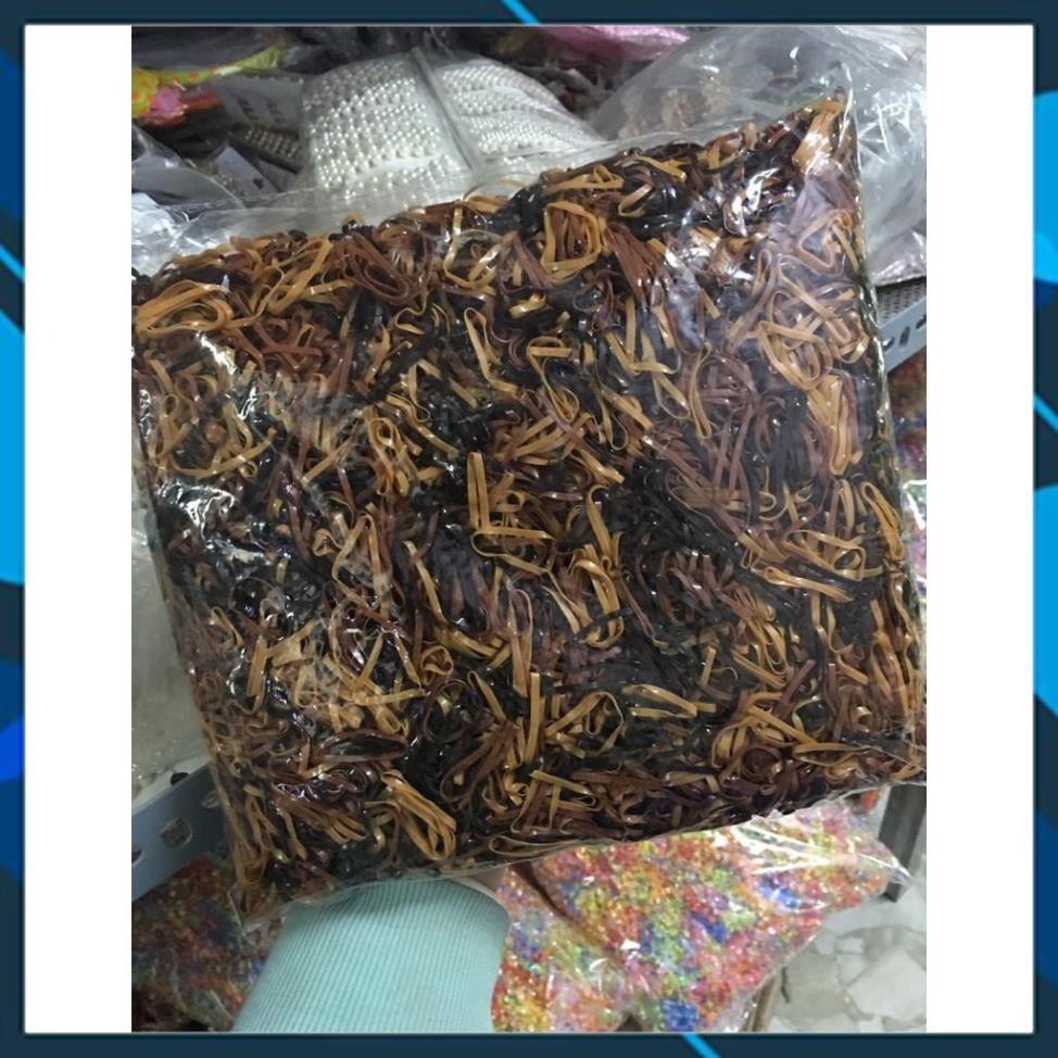 FREESHIP- 1K Thun chun cột tóc chia sẵn có túi MÀU CÀ PHÊ SỮA