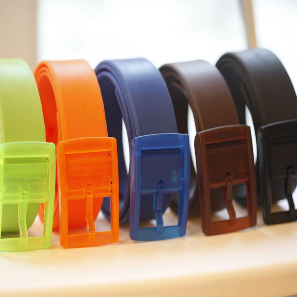 1 Thắt Lưng Da Silicone Khóa Nhựa Cho Nam Và Nữ