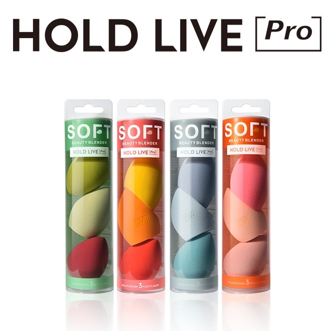 Set Ống 3 Mút Trang Điểm HOLD LIVE Soft Beauty Blender HL389 - HOLDLIVE