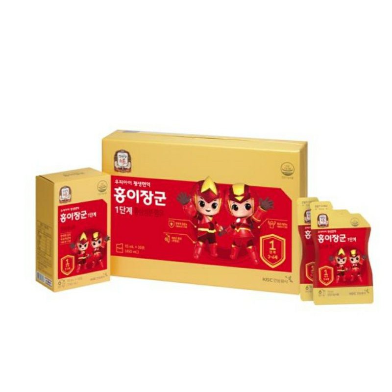 Hồng Sâm Trẻ Em Hong yi jang gun KGC Cheong Kwan Jang 15ml×30 gói 홍이장군