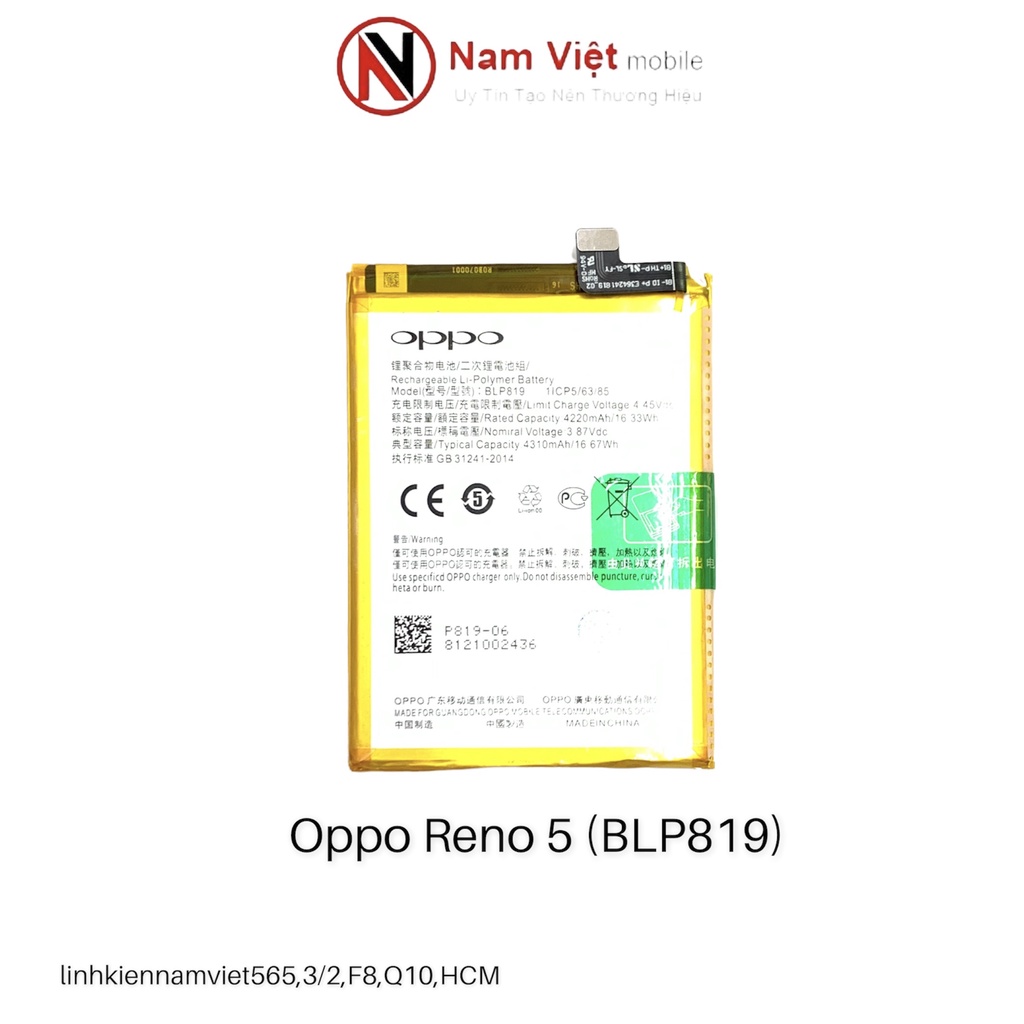 Pin Oppo Reno 5 - 4310mAh  - Bảo hành 3 tháng