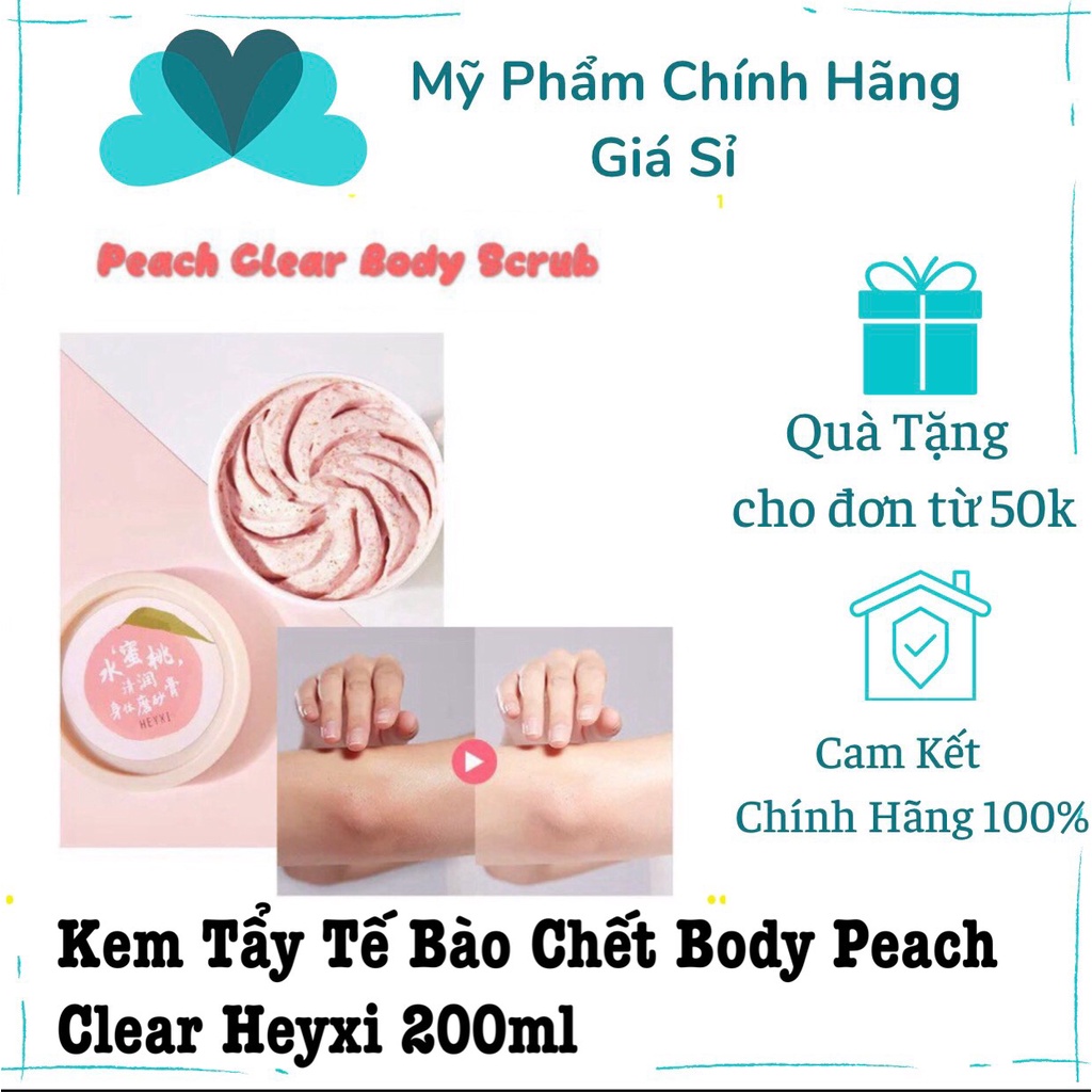 Kem Tẩy Tế Bào Chết Body Peach Clear Heyxi 200ml