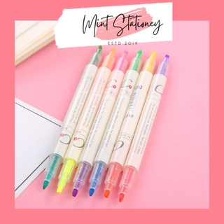 ☘ HOT ☘ Bộ 6 Bút 12 Màu Dạ Quang, Bút Highlight 2 Đầu Cực Đẹp