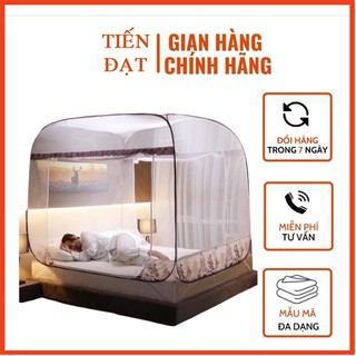 Màn chụp tự bung đỉnh vuông cao cấp 🔥TIẾN ĐẠT🔥 Mùng chụp người lớn gấp gọn tiện dụng
