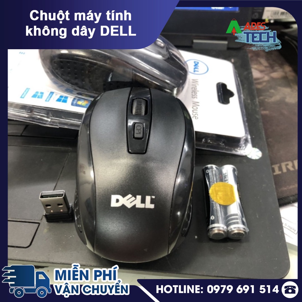 Chuột máy tính không dây DELL- Lướt Nhẹ Êm Ái, Cầm Vừa Tay - Bảo hành chính hãng
