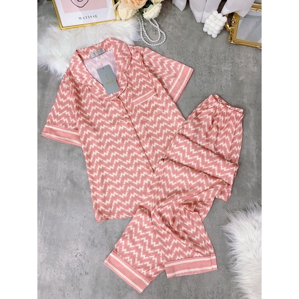 Bộ lụa cao cấp hãng sam- choco - elegant lụa cao cấp size sml xinh yêu bộ mặc nhà đẹp giá rẻ nhất shopee chuẩn hãng sam