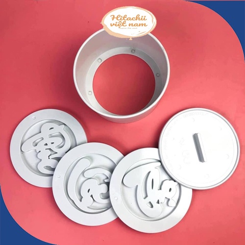 Bộ Khuôn Xôi PHÚC - LỘC - THỌ 12x7cm Thế Hệ Mới, Khuôn Làm Bánh Đồ Xôi Bằng Nhựa PP Chịu Lực, Trang Trí Đẹp Mắt