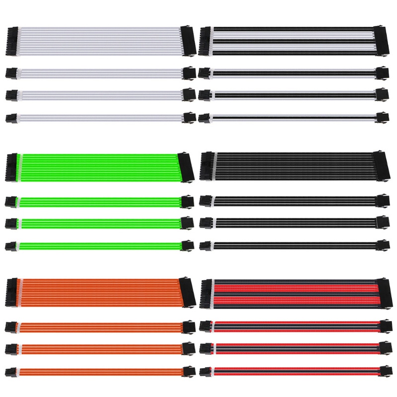 Dây Cáp Nối Dài Nguồn Điện 24-PIN 8-PIN 6PIN 4 + 4PIN GPU CPU Máy Tính 30 / 40cm