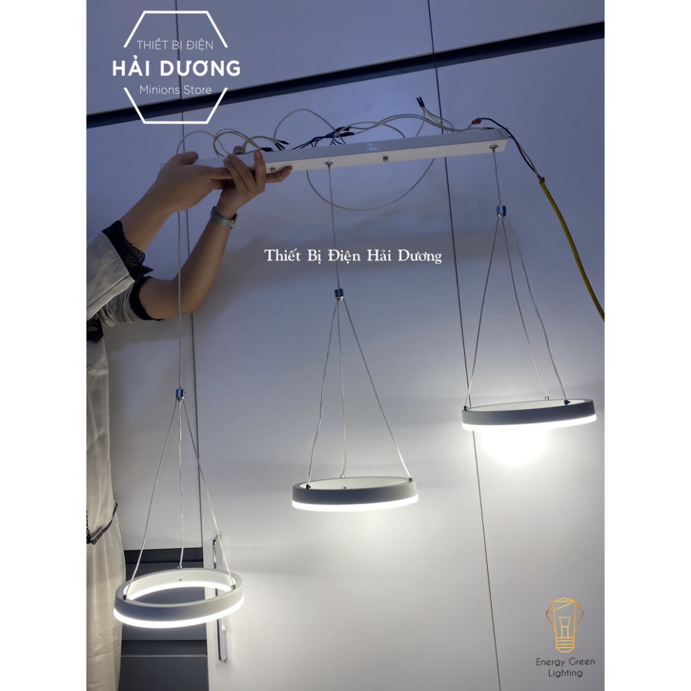 Đèn Thả Trang Trí - Đèn Thả Trần 3 Vòng Tròn TLVM20x3 Kiểu Dáng Hiện Đại - 3 Chế Độ Ánh Sáng - Phù Hợp Mọi Không Gian