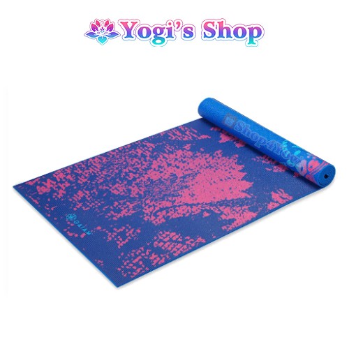 Thảm Tập Yoga PVC Hoa Văn 2 Mặt Relax 6mm | Tông Màu Xanh Dương