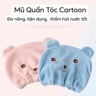 Khăn quấn tóc Nhật hình mặt gấu
