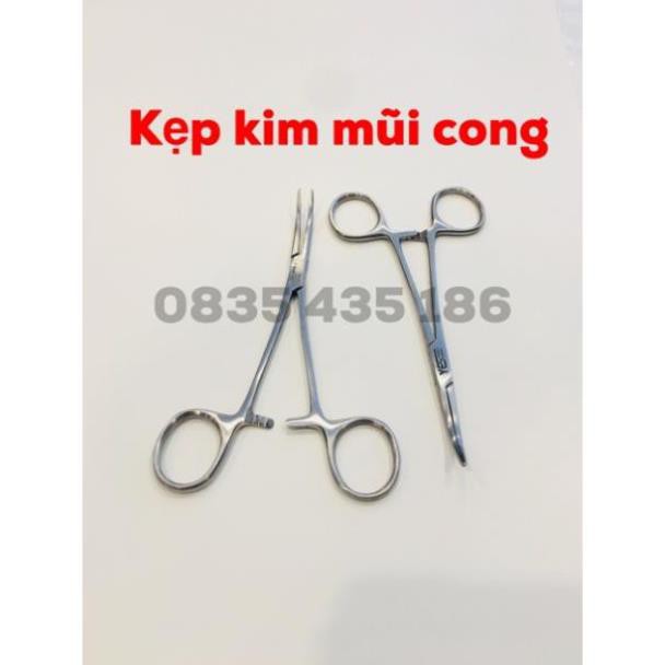 KẸP KIM MŨI CONG CÁN VÀNG CAO CẤP (Răng cưa)