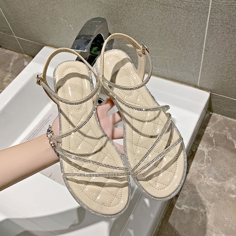 Giày sandals IELGY đế mềm đính đá thời trang mùa hè cho nữ