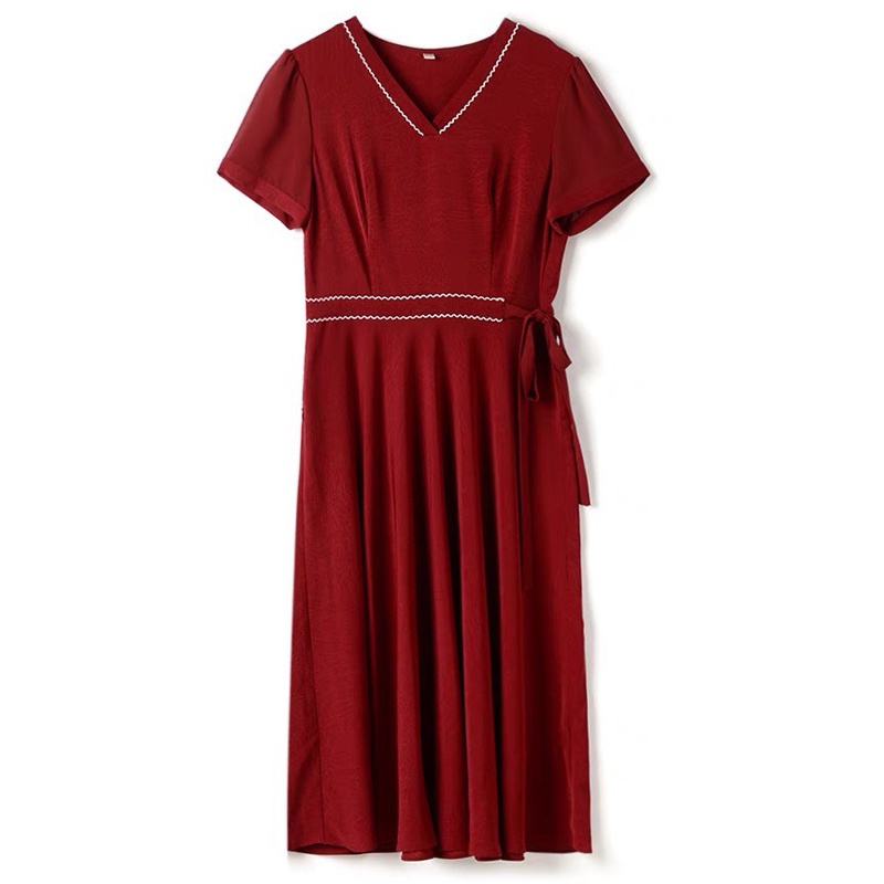 Váy trung niên cho mẹ, thiết kế đơn giản, thanh lịch, trẻ trung,  chất voan mềm mịn - WOBE Happy Mami - L01 | BigBuy360 - bigbuy360.vn