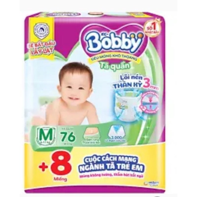 Tã quần Bobby M76, L68, XL62, XXL56