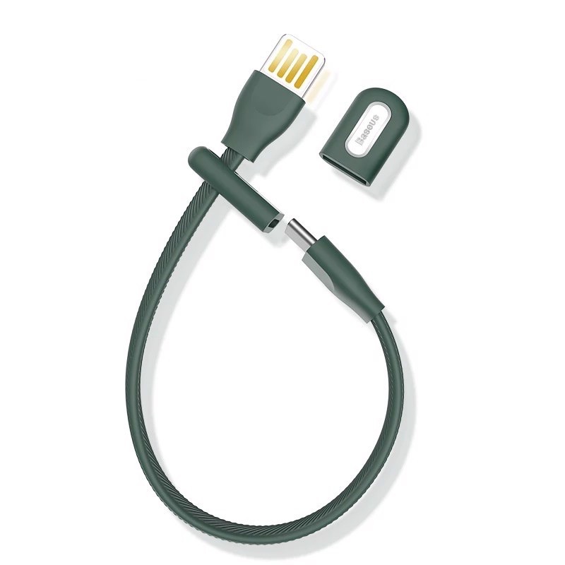 Dây cáp sạc nhanh 5A USB-A to Type-C dạng vòng đeo tay thời trang dài 22cm hiệu Baseus Bracelet cho điện thoại / Macbook