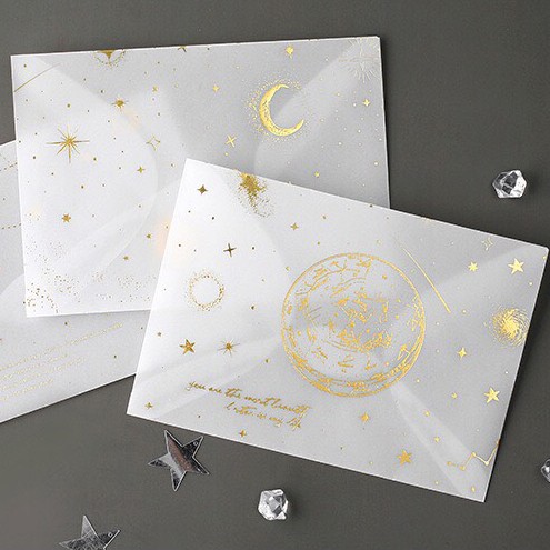 Bộ 3 phong bì nhũ kim vàng (PB09)