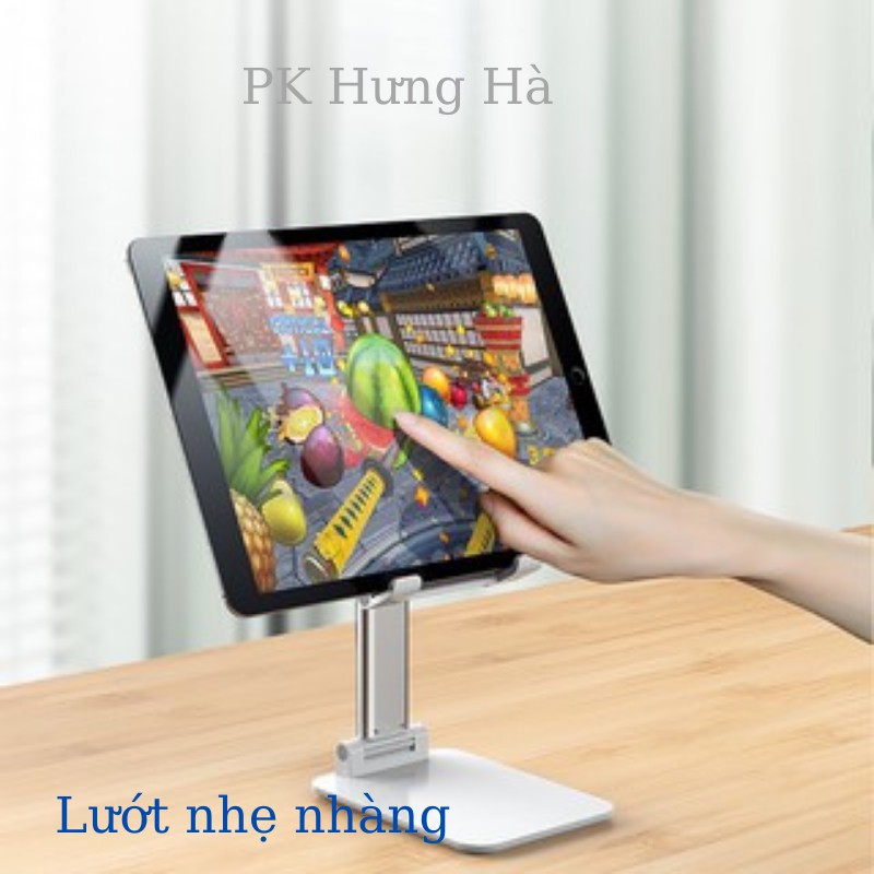 Giá đỡ điện thoại, iPad để bàn chống tê mỏi tay Khung Gấp Gọn tiện lợi, Góc Xoay 360 độ Linh Hoạt