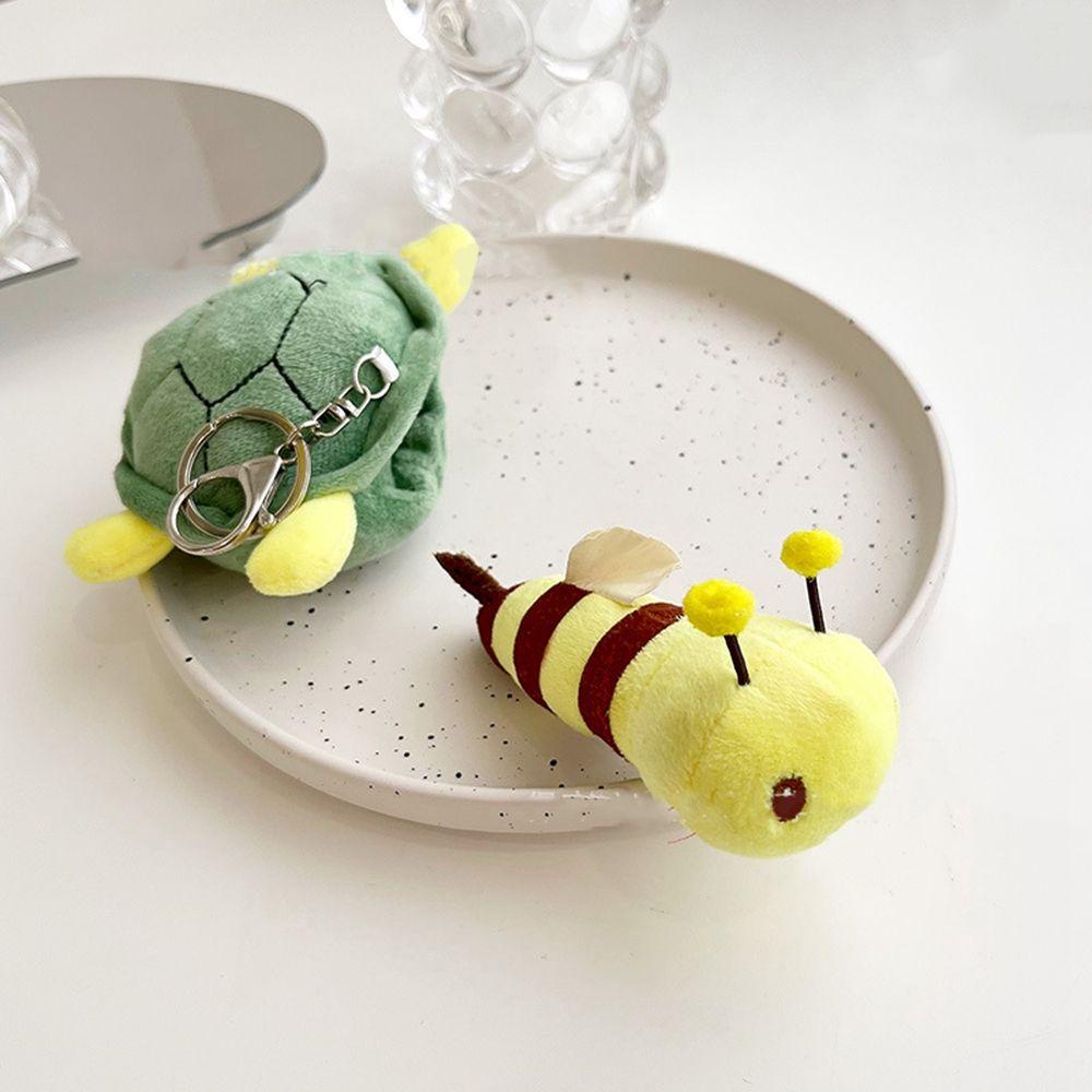 Móc Chìa Khóa Xe Hơi / Túi Xách Bằng Cotton PP Đính Chú Ong Hoạt Hình Kiểu Hàn Quốc Sáng Tạo Cho Nữ Giá Đỡ