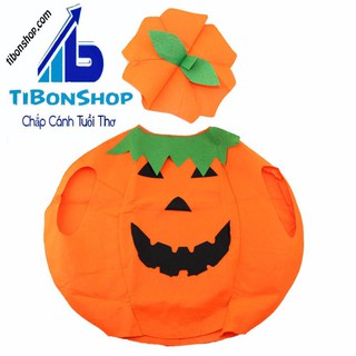 Trang Phục hóa Trang halloween -Quần Áo Bí Ngô Halloween +Tặng Giỏ Bí Ngô