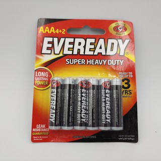Pin AAA Eveready 1212 BP4+2 (vỉ 06 viên pin AAA) Super Heavy Duty