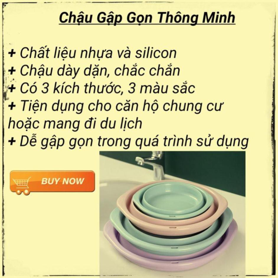 ⚡TIỆN DỤNG⚡Chậu Nhựa Cao Cấp Gập Gọn Rất Thông Minh Và Tiện Lợi Có 3 Cỡ