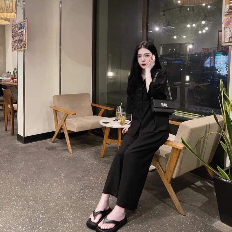 Set bộ đũi trắng quần dài