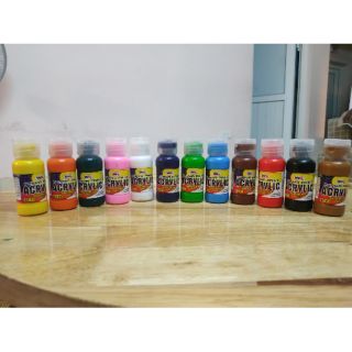 Bộ 12 màu sơn vẽ acrylic cho bé loại 30ml