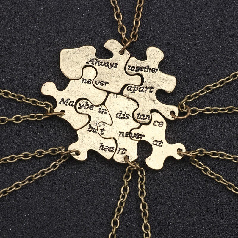 Set 6 Vòng Cổ Choker Mặt Búp Bê Best Friends BFF Nhiều Lớp Làm Quà Tặng Sinh Nhật Cho Nam Và Nữ