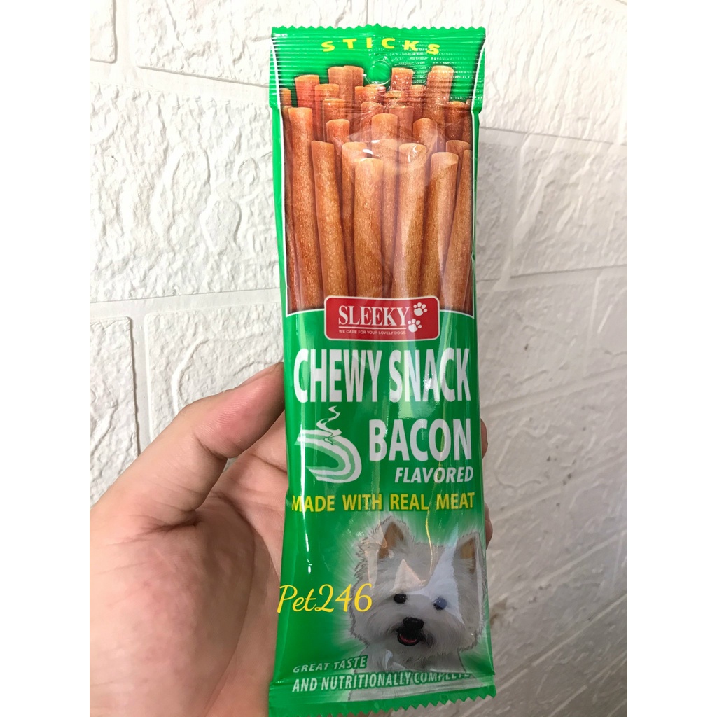 Bánh xương mềm Sleeky Chewy Snack cho chó gói 8que