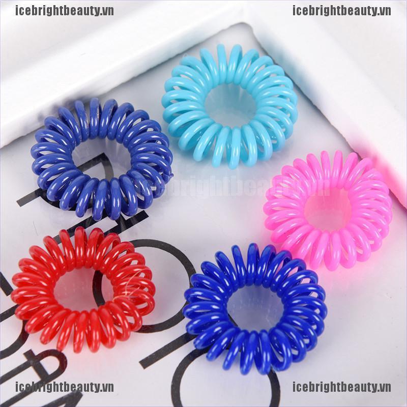 Bộ 10 Dây Cột Tóc Lò Xo Nhiều Màu Sắc