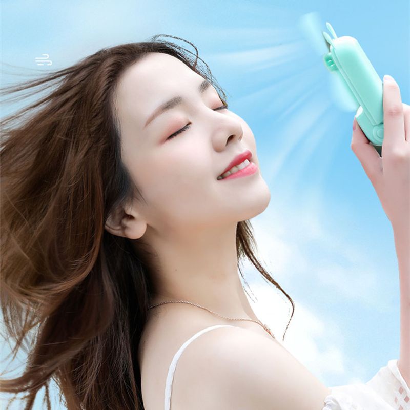 Quạt Điện USB Cầm Tay Mini 2000mAh 2 Tốc Độ Tiện Dụng Cho Phòng Ngủ