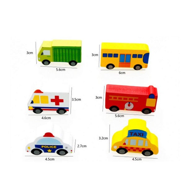 Bộ đồ chơi lắp ghép mô hình thành phố bằng gỗ 62 chi tiết