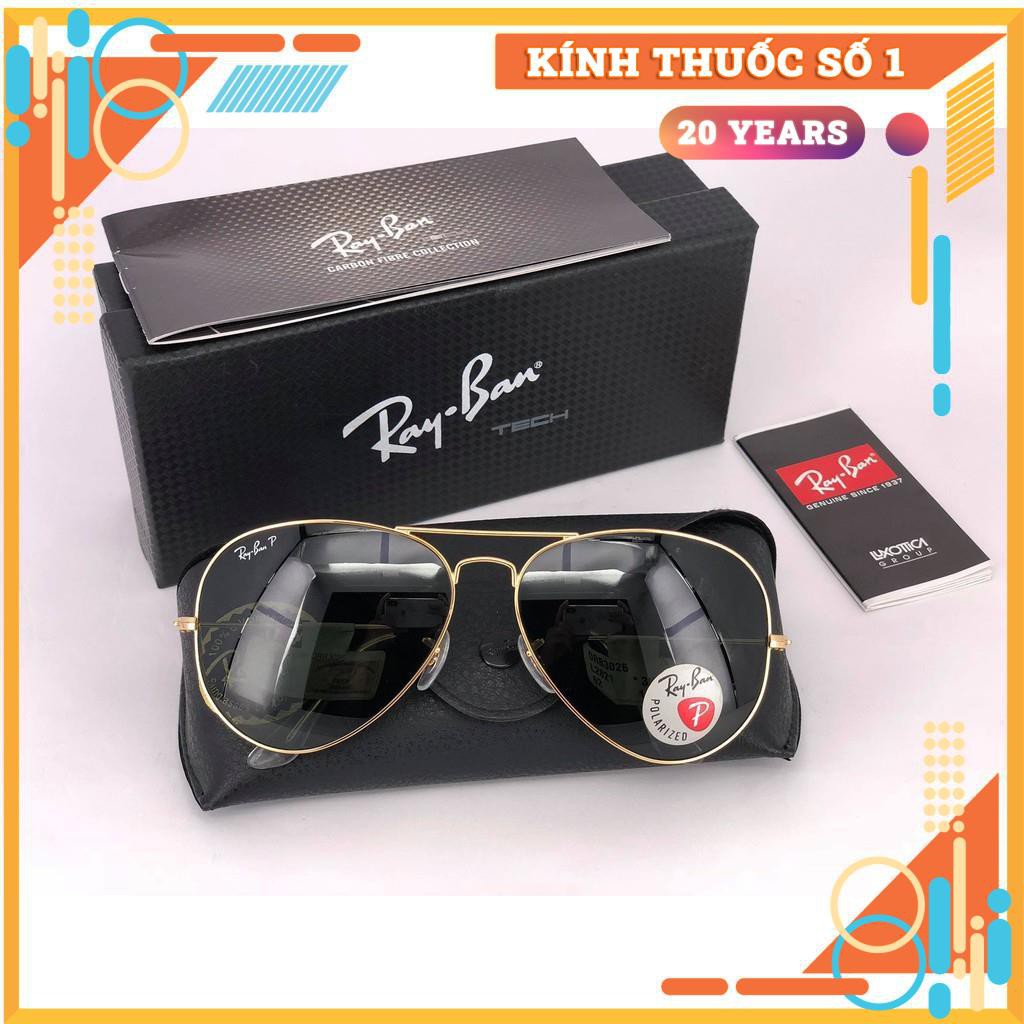 Kính Thời Trang Cao Cấp RayBan Polarized RB3026 Aviator Large Metal