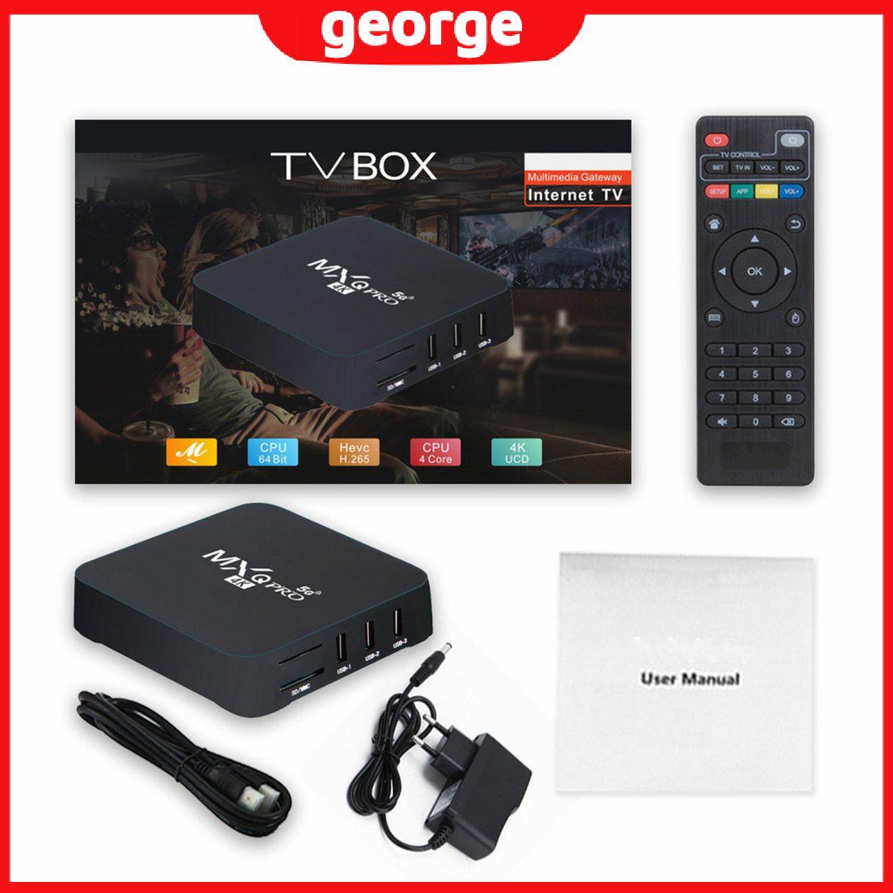 Bộ Tv Box Geomxqpro 5g 4k Thông Minh Kết Nối Wifi