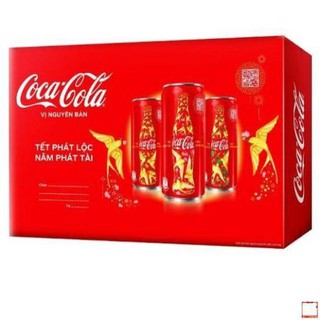 Thùng 24 lon nước ngọt Coca Cola lon 330ml