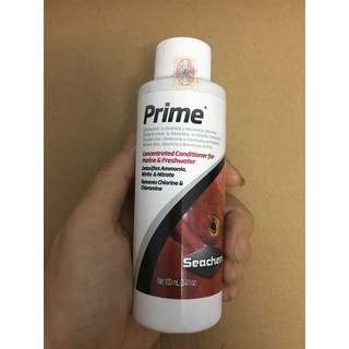 Dung dịch khử Clo , NH3 , NO2 , NO3 Seachem Prime 100ml