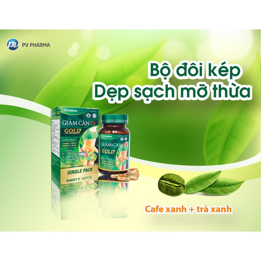 VIÊN UỐNG GIẢM CÂN PV GOLD - HÀNG CHÍNH HÃNG - DƯỢC PHÚC VINH
