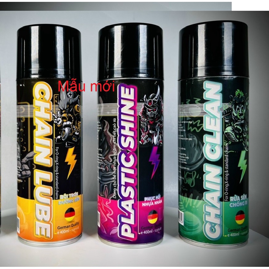 [BỘ DUNG DỊCH BẢO DƯỠNG XE MÁY] Bộ 3 sản phẩm bôi trơn sên- dung dịch vệ sinh sên-chai dưỡng nhựa nhám đánh bóng lốp