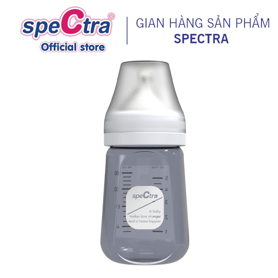 Bình sữa PPSU cổ rộng Spectra 160ml núm ti size S