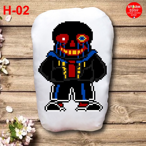 Gối Ôm  gấu bông sans undertale game (In hình 2 mặt , chất liệu vải Nhung)