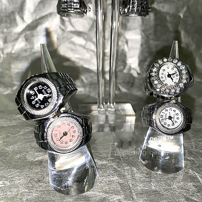 Nhẫn Đồng Hồ Đeo Tay Đính Đá Phong Cách Cổ Điển Cá Tính