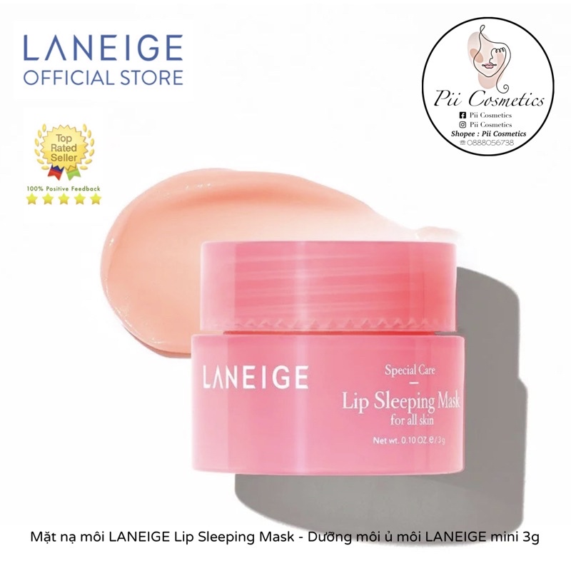 Mặt nạ môi LANEIGE Lip Sleeping Mask - Mặt nạ ngủ ủ môi LANEIGE mini dưỡng môi 3g