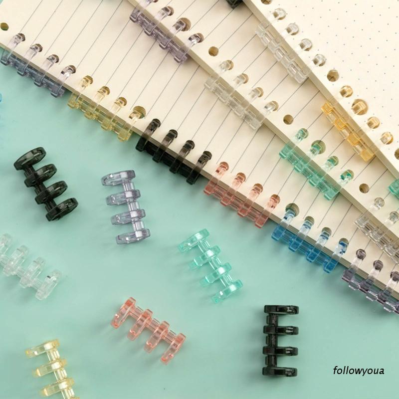 Bộ 100 Bìa Kẹp 4 Vòng 12mm Dùng Cho Sổ Tay DIY