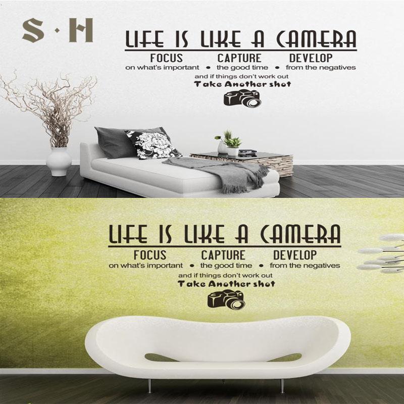 Decal Dán Tường Life Is Like A Camera