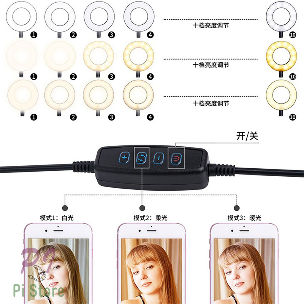 [Bán Lỗ Xả Kho] Đèn led LIVE STREAM để bàn 3 trong 1 ĐA NĂNG bộ dụng cụ hỗ trợ LIVE STREAM chuyên nghiệp | BigBuy360 - bigbuy360.vn